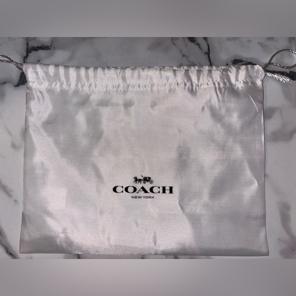 COACH White Sateen Stagecoach Logo Dustbag
